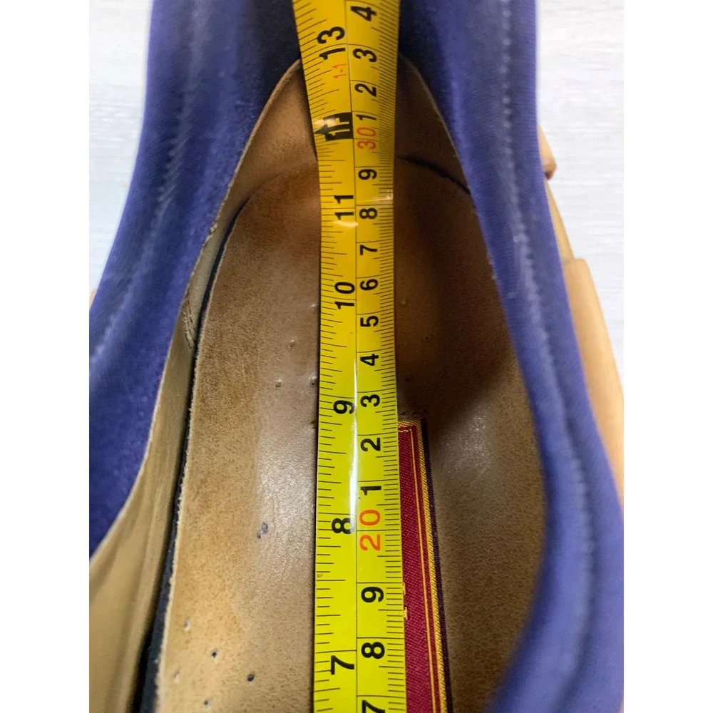 Cole Haan Country Men's Nike Air Boat Shoes Tan Nubuck Blue Loafers 10 Shoes